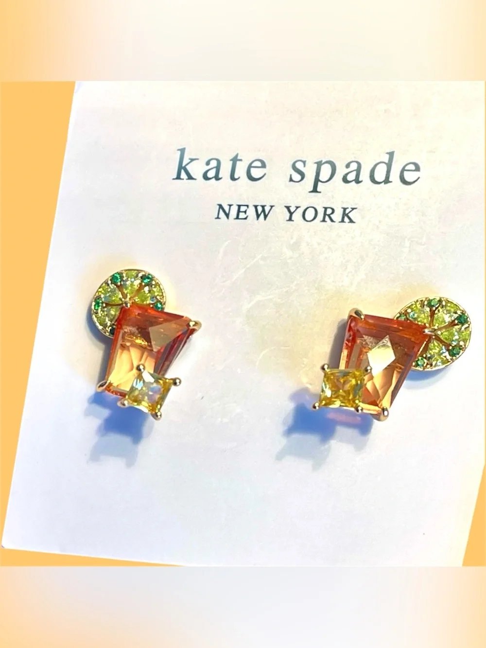 kate spade New Earrings Summertime Drinks Crystals